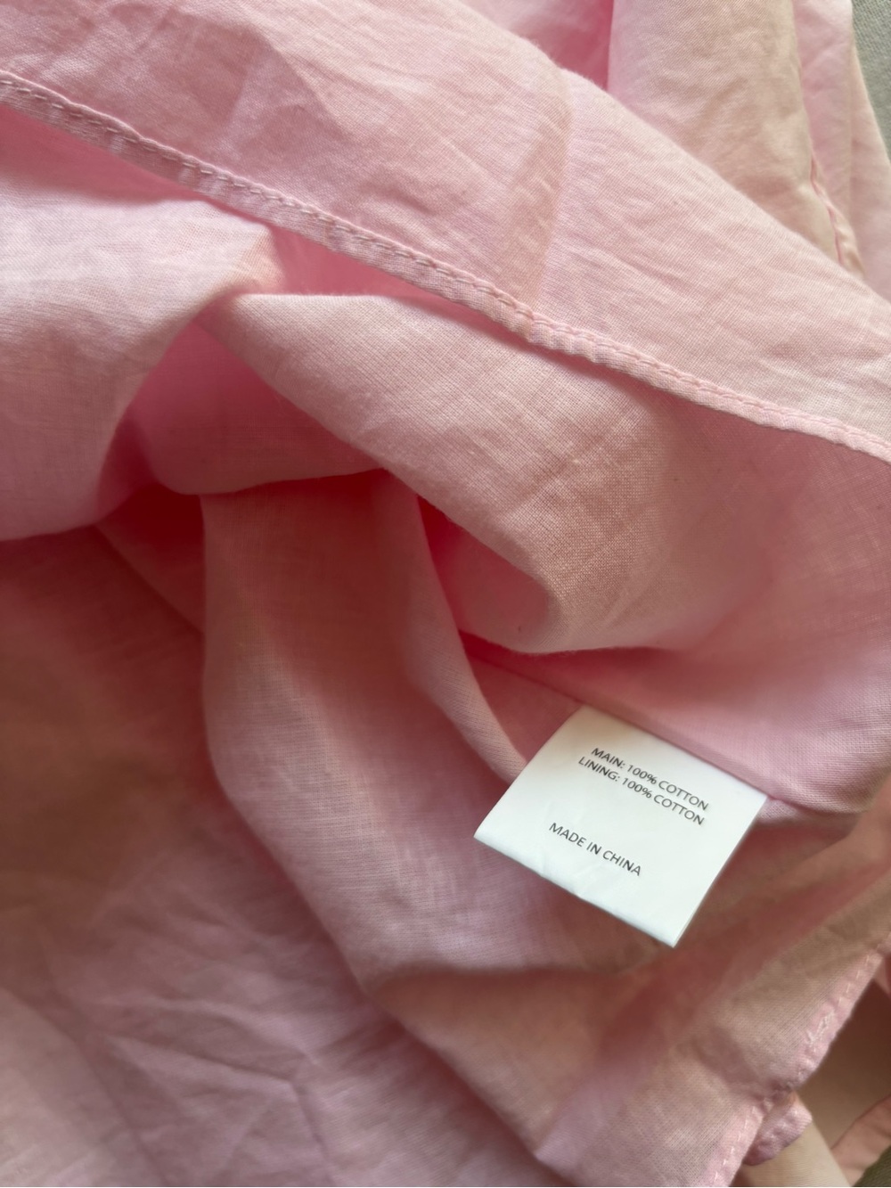 NWT Showpo Nelli Puff Sleeve Shirred Back Mini Dress Baby Pink Cotton Size 14 - Picture 9 of 10